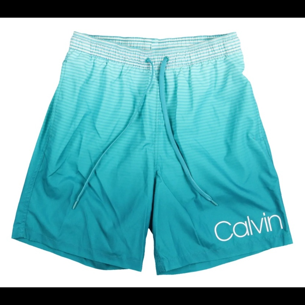 Calvin Klein Ombre 7" Swim Trunks Aqua Teal